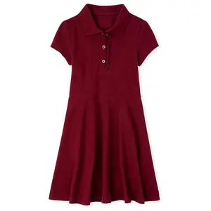 Wholesale Children's Place Girls' Short Sleeve Ruffle Polo Dress