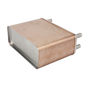 Refroidisseur de moût en <span class=keywords><strong>acier</strong></span> inoxydable à 60 plaques, changeur de chaleur à plaque brasée avec adaptateur de barbe 1/2 NPT pour le chauffage hydronique - Product Image 4