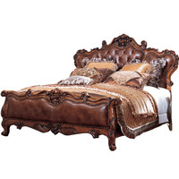 Lits de chambre à coucher |   Lits en bois |   Lits doubles king-size |   Lits de luxe |   Lits en bois massif sculpté de style américain vintage, personnalisables