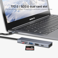 Base de Conexión USB-C Multifuncional 6 en 1 de Aleación de Aluminio para Lector de Tarjetas SD/TF 2.0, PD 100W, 4K 60Hz, Divisor para Portátil - En Stock