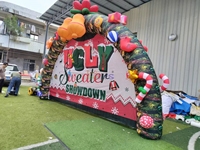 Arche gonflable de Noël pour l'entrée, décoration de fond, arche gonflable entièrement imprimée pour la publicité et la décoration