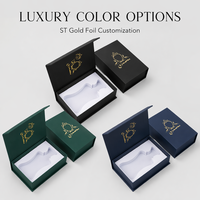 Boîte de luxe rose style livre à faible MOQ avec plateau intérieur en carton et doublure en éponge, emballage personnalisable et écologique pour bijoux et montres