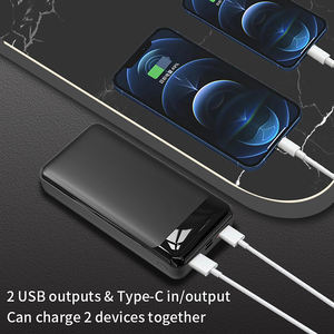ใหม่ 20000mAh แบตเตอรี่ลิเธียมโพลิเมอร์ความจุสูงแบบพกพาพาวเวอร์แบงค์ ดับเบิ้ล ยูเอสบี ไมโคร ยูเอสบี ชนิด-C ชาร์จเร็ว 22.5W สำหรับกลางแจ้ง - Product Image 3