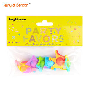 <span class=keywords><strong>Pop</strong></span> Push Bubble Ring Jouets Soulagement du stress Squeeze pour les fournitures de prix de jeu d'échange de classe - Product Image 6