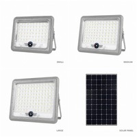 Projecteur solaire LED COB IP65 étanche avec télécommande, minuterie, allumage automatique du crépuscule au lever du soleil, lampe de sécurité pour jardin