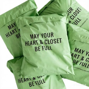 Offre Spéciale – Sacs d'expédition personnalisés en polyéthylène vert, enveloppes postales auto-adhésives en plastique avec logo - Product Image 1