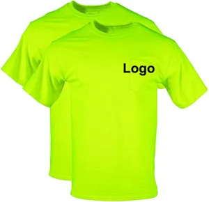 Logo personnalisé de haute qualité 100% polyester séchage rapide vêtements de travail fluo chemises de travail de sécurité pour la construction