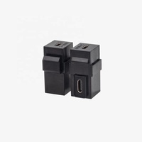 Coupleur d'alimentation USB 180 Type C femelle, Angle de 3.1 degrés, 60W, 1 pièce, adaptateur pour keystone
