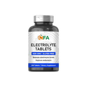 Comprimés d'électrolytes avec Calcium, Magnésium, Sodium, Chlorure de potassium, pour reconstituer les électrolytes, stimuler l'endurance et réduire la fatigue - Product Image 1