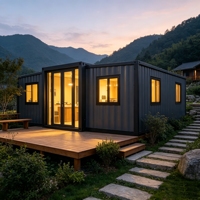 Maison miniature moderne extensible en conteneur pour la vie en plein air