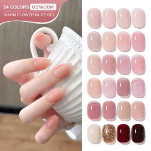 Miss Gooey 24 colores flor cálida esmalte de Gel desnudo Hema gratis Rosa translúcido esmalte de <span class=keywords><strong>uñas</strong></span> profesional desnudo Uv Gel Nail Art Design - Product Image 1