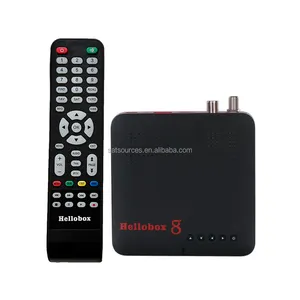 Hellobox 8 H.265 组合电视接收机DVB-S2 DVB-T2 汽车PowerVu汽车Biss内置Wifi支持 3g 4g加密狗骗局CCCam Youtube