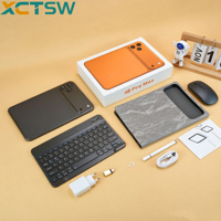 Tablet Android 10 I18 Pro Max 10.1 inci Octa Core dengan Wi-Fi 4G LTE Dual SIM, Keyboard & Mouse Mini PC