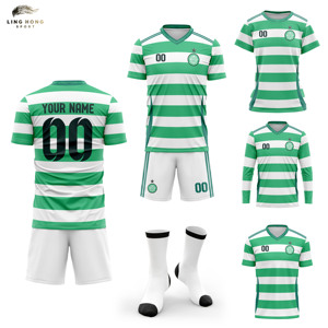 Maillot de sport d'été personnalisé unisexe, respirant, à séchage rapide, en polyester, col en V, ensemble uniforme de football court, OEM, club de football, adultes - Product Image 1