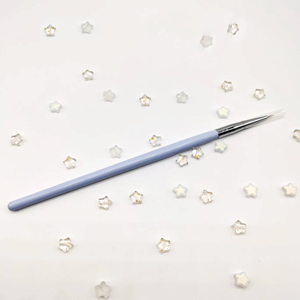 Pinceau à manche en bois bleu avec revêtement en nylon de 5 mm, 7 mm, 9 mm, 11 mm, 13 mm pour vernis gel, nail art, manucure - Product Image 1