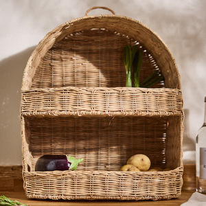 Wicker Kitchen Storage Rack Multi Layer Desktop <b>Vegetable</b> Fruit Basket Bobai Rectangle <b>Standing</b> Type MY4051 - Product Image 1
