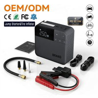 OEM ODM 6 en 1 Démarreur de batterie portable 1500A 12V pour voiture, Compresseur d'air, Gonfleur de pneus, Lampe de secours, Alimentation de secours