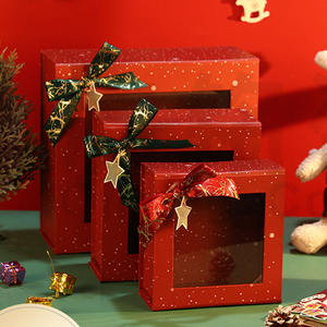 Scatola regalo regalo di natale all'ingrosso scatola regalo di natale imballaggio nastro di decorazione di natale magnetico pieghevole scatola di imballaggio di carta - Product Image 2