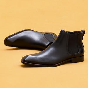 Nouvelles Bottines Homme 2025 en Cuir Véritable Lavable Faites à la Main Style Rétro Amekaki Workwear à Lacets - Product Image 4