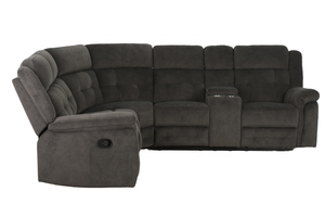 أريكة زاوية قابلة للطي يدويًا SX-81321 مع كونسول وحامل أكواب من الفولاذ المقاوم للصدأ، أريكة زاوية قماشية (مقعدين قابلين للطي يدويًا) - Product Image 4