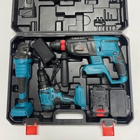 Ensemble d'outils électriques sans fil Probon 3 en 1, 4 en 1, 21V, batterie lithium-ion, meuleuse d'angle, perceuse, marteau, clé à chocs