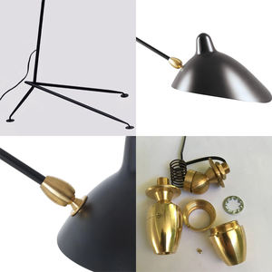 מנורת רצפה מינימליסטית מעצב סגנון מתכת אלומיניום קונסולרי פונקציונלי קלאסי קריאה פסול - Product Image 6