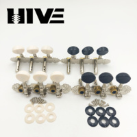 HIVE Mécaniques d'accordage de guitare folk 3R3L 6 cordes, de haute qualité, exquises, à double trou, avec engrenage métallique
