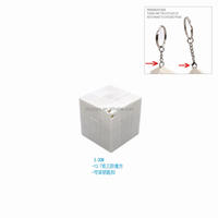 Cube Magique Lumineux 3x3x3 en Plastique ABS Blanc, Mini Boîte de Voyage, Jeu Magnétique Anti-Stress, Jouet Fidget, Puzzles, Cube de Vitesse DIY pour