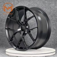 Jantes de voiture pour passagers Maxtera forgées sur mesure, style FI-R, finition satinée noire, pour Porsche 911 718 BMW M2 M3 M4 Audi R8 Corvette, jantes en alliage