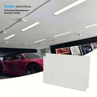 Panneau de plâtre perforé insonorisant, panneau acoustique décoratif, faux plafond, design professionnel 1200x2400x12.5mm