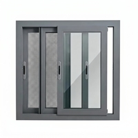 Fenêtre coulissante de style moderne ZCSUNG avec cadre en aluminium et moustiquaire pliante
