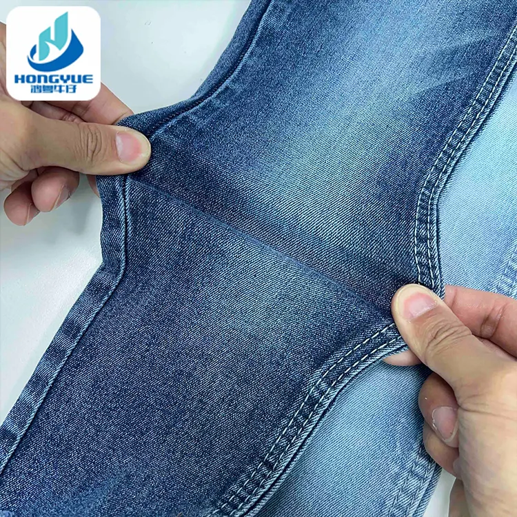 8,5 унций сине-серая полиэфирная стрейчевая хлопковая джинсовая ткань
