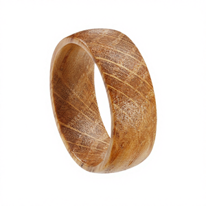 Anillo de Compromiso Clásico de Madera de Roble para Hombre de 8 mm para Regalo de Boda y Aniversario - Diseño de Barril Decorativo - Product Image 3