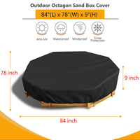 BEELAND Noir Étanche À La Poussière Anti UV Extérieur Octogone Bacs À Sable Couverture