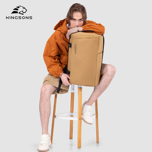 Kingsons Khaki <b>Laptop</b> <b>Backpack</b> 20-35L Large Capacity Men's Travel <b>Backpack</b> - Product Image 3