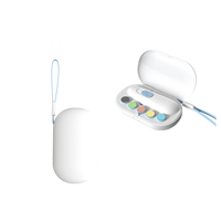 Alat pemotong kuku elektrik 2-in-1, mesin pemotong kuku otomatis dengan lampu LED, perlengkapan bayi nyaman jari kaki