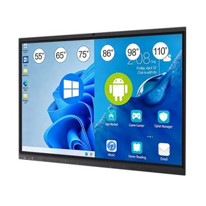 Pizarra Interactiva Inteligente de 75 Pulgadas 4K UHD con Doble Sistema Operativo, Táctil Multipunto IR, con Vidrio Templado Antideslumbrante de 3 mm para Escuelas - Product Image 1