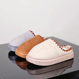 Nouvelles pantoufles en fourrure d'hiver en coton antidérapantes douillettes et chaudes pour la maison Femmes Dames Adolescentes Hommes Pantoufles pour femmes - Product Image 2