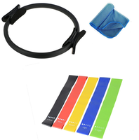 Kit de accesorios de Pilates, Mini Bola de ejercicio y bandas de resistencia, Círculo Mágico, paquete para entrenamiento central y fisioterapia