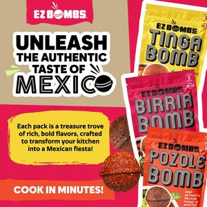 EZ Bombs Variety Pack : Bombes d'épices mexicaines authentiques pour tacos, nachos, soupe de pozole avec de vrais piments, herbes et repas rapides et savoureux - Product Image 2