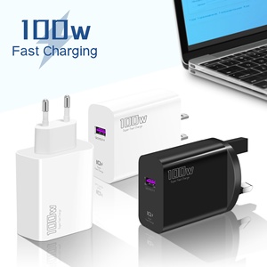 หัวชาร์จเร็ว 100W พอร์ต Type-C ใช้ได้กับอะแดปเตอร์ยุโรป อเมริกา อังกฤษ รองรับฟังก์ชั่น PD สำหรับ iPhone Xiaomi Samsung - Product Image 3