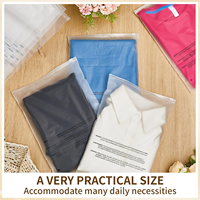 Sacs d'emballage réutilisables pour vêtements, t-shirts, pantalons, sacs en plastique transparent avec fermeture éclair, logo imprimable, imperméable