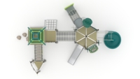 2025 Kaiqi nouveau Design série bois écologique KQ24067B aire de jeux extérieure pour enfants avec toboggan
