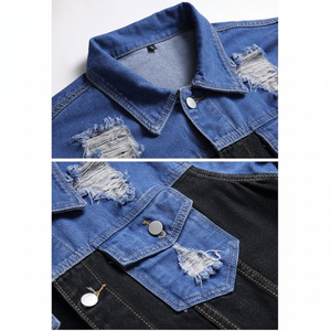 Chaqueta vaquera Vintage para hombre, transpirable, cómoda, con cuello levantado, logotipo personalizado sólido, precio competitivo para la temporada de primavera para hombre - Product Image 1