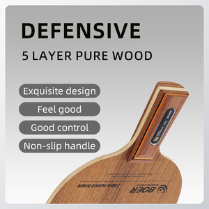 Raqueta de Tenis de Mesa Boli Teak de 5 Capas de Madera Pura Ayous Big Core Defensive para Entrenamiento Básico - Product Image 2