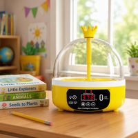 Incubateur d'œufs de poule entièrement automatique intelligent mini-incubateur domestique compact pour enfants modèle USB 4 œufs carré