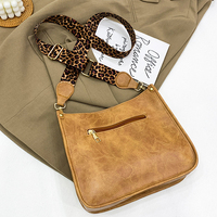Sac à bandoulière en cuir Pu à sangle de guitare léopard pour femme, fourre-tout quotidien Portable avec poche zippée, à la mode, 2023