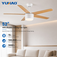 Ventilador de Techo LED BLDC Comercial de 52 Pulgadas con Control Remoto, Bajo Consumo de Energía, para Gimnasios y Salones, OEM ODM