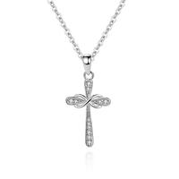 Pendentif Croix Plaqué Or Zircone Infinity Collier Crucifix Homme Hip Hop Mathématiques Célestes Algorithme Éternel Déclaration
