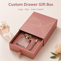 Boîte cadeau de parfum de 50 ml haut de gamme, personnalisable avec logo, recyclable, emballage cosmétique artisanal, boîte à parfum avec tiroir